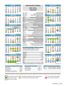 School District Calendar Template
