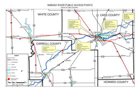WABASH RIVER PUBLIC ACCESS POINTS Carroll & Cass Counties Monon 16