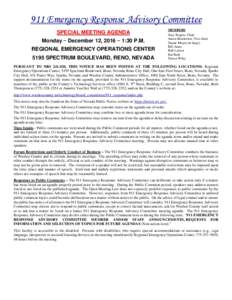 911 Emergency Response Advisory Committee