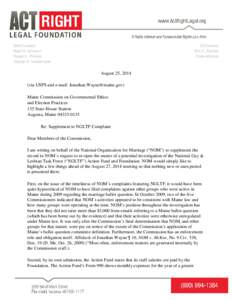 Politics / Lobbying in the United States / Political action committee / Maine / Politics of the United States / Same-sex marriage in the United States / National Organization for Marriage