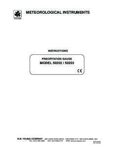 METEOROLOGICAL INSTRUMENTS  INSTRUCTIONS PRECIPITATION GAUGE  MODEL[removed]