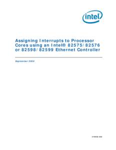 Assigning Interrupts to Processor Cores using an Intel® [removed]or[removed]Ethernet Controller September[removed]