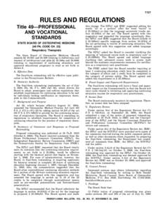 7137  RULES AND REGULATIONS Title 49—PROFESSIONAL AND VOCATIONAL STANDARDS
