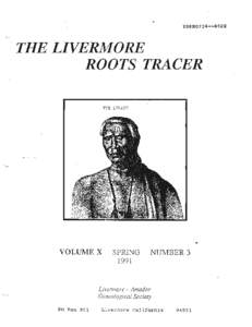 The Livermore Roots Tracer vol X no 3 Spring 1991