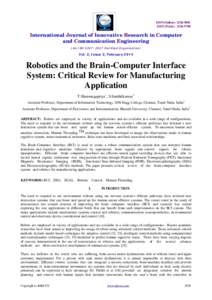 ISSN(Online): ISSN (Print): International Journal of Innovative Research in Computer and Communication Engineering (An ISO 3297: 2007 Certified Organization)