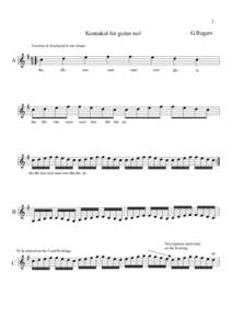 1  G.Rogers Konnakol for guitar no1 Exercise to be played at one tempo