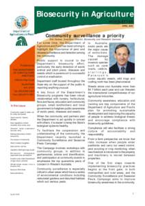 Biosecurity in agriculture newsletter (April 2006)