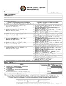 NAVAJO COUNTY CAMPAIGN FINANCE REPORT ID# FOR OFFICE USE ONLY  Click here to email completed form.