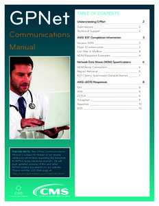 GPNet  Communications Manual  TABLE OF CONTENTS