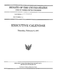 SENATE OF THE UNITED STATES ONE HUNDRED FIFTH CONGRESS FIRST SESSION { CONVENEDJANUARY7, 1997