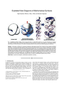 Exploded View Diagrams of Mathematical Surfaces Olga Karpenko, Wilmot Li, Niloy J. Mitra, and Maneesh Agrawala (a) Input model  (b) Automatically computed