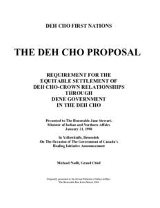 Microsoft Word - Deh Cho Proposal 1998.doc