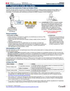 17 – Paiements d’aide aux études (PAE)