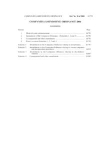 COMPANIES (AMENDMENT) ORDINANCE  Ord. No. 30 of 2004 A1779