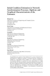 Initial-Condition Estimation in Network Synchronization Processes: Algebraic and Graphical Characterizations of the Estimator