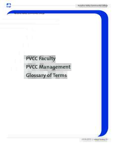 Paradise Valley Community College  PVCC Faculty PVCC Management Glossary of Terms