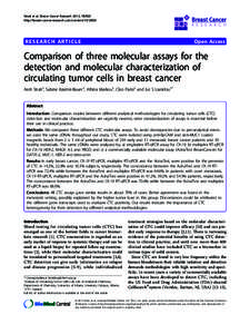 Strati et al. Breast Cancer Research 2013, 15:R20 http://breast-cancer-research.com/content/15/2/R20 RESEARCH ARTICLE  Open Access