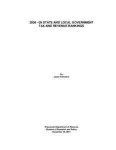 [removed]State and Local Government Tax and Revenue Randking