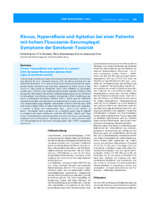 Klonus, Hyperreflexie und Agitation bei einer Patientin mit hohem Fluvoxamin-Serumspiegel: Symptome der Serotonin-Toxizität