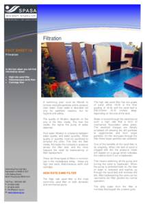 Information Technology Solutions  Filtration FACT SHEET 16 Filtration