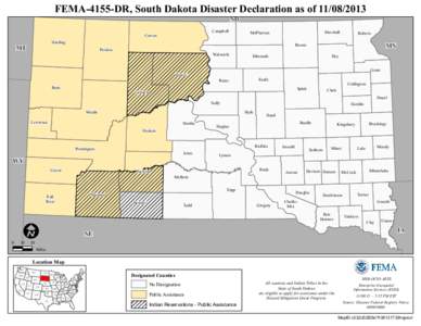 FEMA-4155-DR, South Dakota Disaster Declaration as of[removed]ND Harding  MT