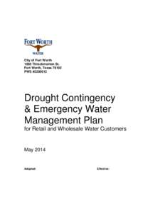 Hydrology / Irrigation / Water conservation / Climatology / Agronomy / Drought / Outdoor water-use restriction / Benbrook Lake / Irrigation in viticulture / Atmospheric sciences / Water / Earth