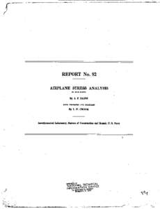 REPORT No. 82 AIRPLANE STRESS ANALYSIS IN PIYE PABTS /  By A. F. ZAHM .