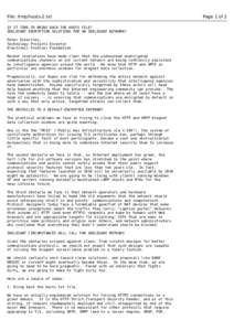 File: /tmp/hosts-2.txt IS IT TIME TO BRING BACK THE HOSTS FILE? INELEGANT ENCRYPTION SOLUTIONS FOR AN INELEGANT NETWORK? Peter Eckersley, Technology Projects Director Electronic Frontier Foundation