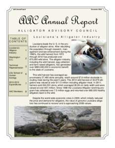 AAC Annual Report  December 2013 AAC Annual Report A L L I G A T O R