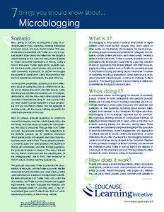 Seven Things You Should Know About Microbloggin