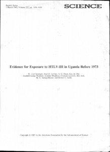 Human T-lymphotropic virus / Viral diseases / Adult T-cell leukemia/lymphoma / Robert Gallo / Antibody / Index of AIDS-related articles / Medicine / Biology / Microbiology