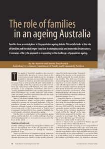 Australia / Investment / Oceania / Demographic economics / Demographics / Population ageing / Superannuation in Australia / Ageing / Retirement / Population / Aging / Demography