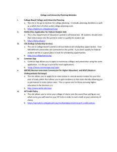 Microsoft Word - College and University Planning Websites.docx