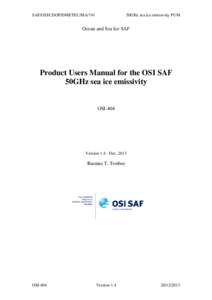 SAF/OSI/CDOP/DMI/TEC/MA/191  50GHz sea ice emissivity PUM Ocean and Sea Ice SAF