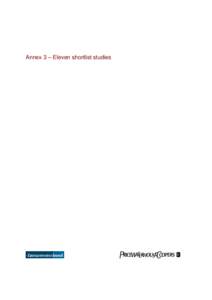 Annex 3 – Eleven shortlist studies  Table of Contents Table of Contents.................................................................................................................................................2