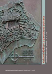 Mimořádná příloha časopisu Urbanismus a územní rozvoj č. Sborník z konference AUÚP, Tábor 5.–Kulturní dědictví a památková ochrana