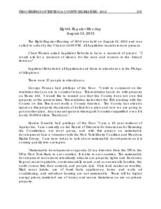 PROCEEDINGS OF THE TIOGA COUNTY LEGISLATURE[removed]Eighth Regular Meeting August 13, 2013