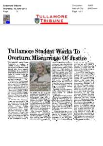 Tullamore Tribune Thursday, 13 June 2013 Page: 9  Circulation: