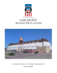 Preserving America’s Heritage  CASE DIGEST: section 106 in action  advisory council on historic preservation