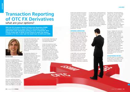 LEADER  LEADER Transaction Reporting of OTC FX Derivatives