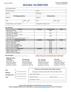 AAD Producer Tag Order Form