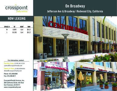 On Broadway Jefferson Ave & Broadway | Redwood City, California NOW LEASING