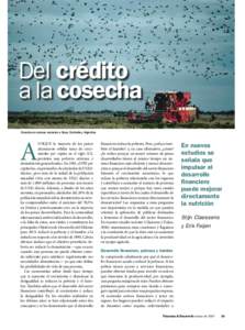 Del crédito a la cosecha - Stijn Claessens y Erik Feijen - Finanzas y Desarrollo - Marzo de 2007