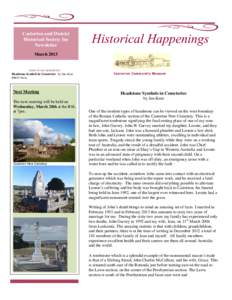 Casterton and District Historical Society Inc Newsletter Historical Happenings