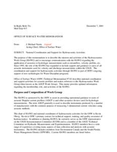 Ichthyology / Remote sensing / Acoustic Doppler Current Profiler / Quality assurance / South Florida Water Management District / United States Geological Survey / Water / Science / Earth / Sonar / Aquatic ecology / Hydroacoustics