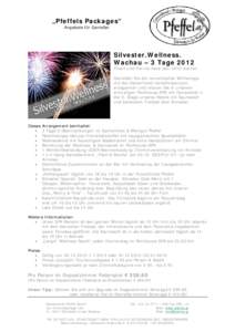 Microsoft Word - pfeffel_package_silvester_wellness_wachau_3Tage_2012.doc