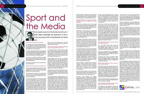 22  World Cup - Sport and the Media MAY 2014