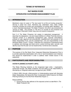 TERMS OF REFERENCE RAT MARSH RIVER INTEGRATED WATERSHED MANAGEMENT PLAN 1.