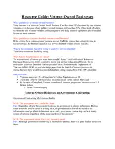 Microsoft Word - Veteran-owned resource guide.doc