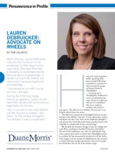 Lauren DeBruicker: Advocate on Wheels